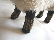  XL-5L Hunde Socken 4er Set mit Befestigung Antirutsch Sohle Leckschutz Kratzen