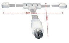 FM AM UKW Antenne Wurfantenne  Radio Koax Anschluss 75 Ohm Zimmerantenne 1,80m