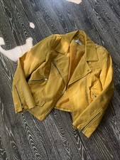 Kunstleder Jacke 34 Only gelb