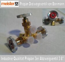 Dreiwegeventil, 3er Abzweigventil 3/8" Abzweig Ventil, Gasgrill, Grill, Borrmann