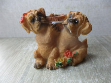 kleiner Kerzenständer mit 2 Hunden