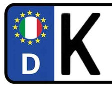 Kennzeichen aufkleber - 2x,