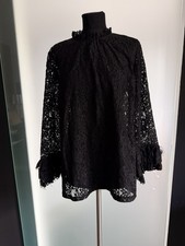 Zara Bluse Spitze Schwarz XL