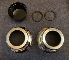 2x Rosette - Abdeck-Blende - Chrom- Blende Wasserzähler