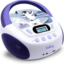 mooov 477179 CD Player für Kinder mit Lautsprechern, USB, Kopfhöreranschluss,