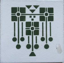 Grün auf weiß 2 Jugendstil