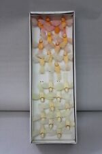 24x Vögel Tauben am Stab Weiß-Orange  Dekoration  Federn