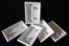 St. 5 Steckschaum-Gesteckschalen - Blumengesteckschalen - weiß - Kunststoff