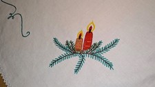 Weihnachtsdecke Handarbeit