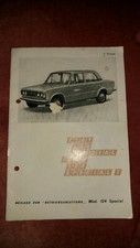 Auto Betriebsanleitung / Beilage Fiat Mod. 124 Special / T Stand 06/1971