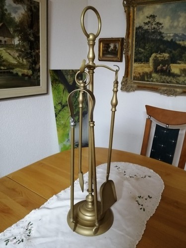 Antik kaminbesteck messing - antik,
