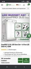 Growbox Komplettset GrowPRO 4.0 XL LED Grow Set + 1x Pure LED Q420 V2, 420W