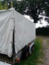 Älterer Großer PKW-Anhänger Planenanhänger Tandem- Achse NL. 960 Kg