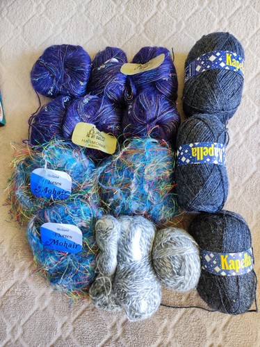 Wollpaket bunt gemischt mohair - wollpaket,