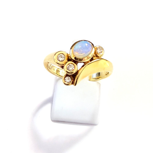 Opalring opal 4 - opalring, diamant