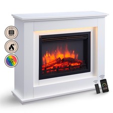 Elektrokamin BALDERIA Baldur - Standkamin, Heizung 2000W, App - Weiß