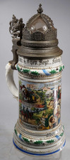 Reservistenkrug WW1 Bayern 4. Chevallier Regiment Augsburg 1912 - 1915 WWI