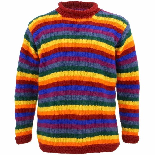 Wolle pullover regenbogen - wolle,