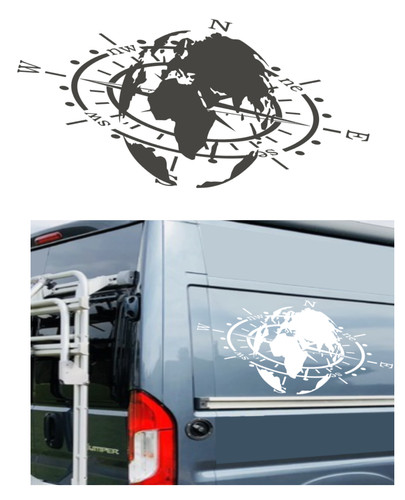 Kompass weltkugel aufkleber - kompass/,