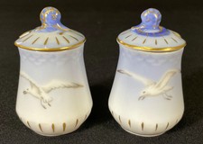 BING & GRÖNDAHL B&G Menage 2x kleine SENFDOSE m. Deckel Gewürzdose SALZ PFEFFER