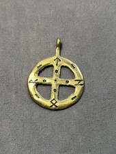 Sonnenrad Unikat Mjölnir Runen Thor K9.3 Messing Wikinger Anhänger Schmuck