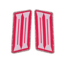 German WW2 M35 Kragenspiegel - Feuerschutzpolizei NCO on wool - repro