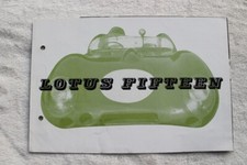 32B 578 Lotus Fifteen 15 sports racing car Racing Rennwagen Prospekt Brochure