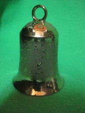 Weihnachtsglocke 7,5 cm Free Spirit Gold glänzend Struktur von Rosenthal