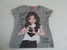 Top Model T-Shirt grau mit Motiv, Gr. 92/98