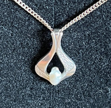 Necklace pendant silver 46cm - necklace,
