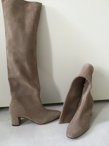 Overknee stiefel zara taupe - overknee,
