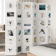 6-tlg. Raumteiler Weiß