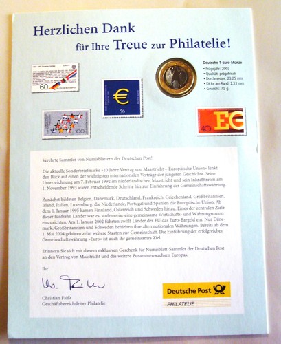 Numisblatt deutsche post 2003 - post,