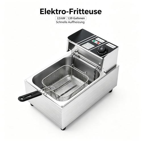 2500w öl friteuse - 2500w, 6l