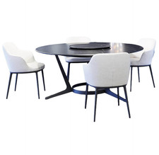 Maxalto Essgruppe Tisch Astrum Marmor Maquinia Schwarz Matt mit 4 