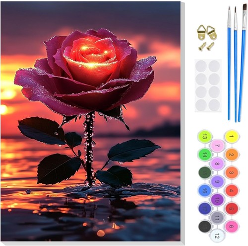 Keyifa rote rose malen nach - rote,
