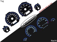 LETRONIX Plasma Tacho Tachoscheiben EL-Dash VW Golf 3 Vento 20-240 km/h #