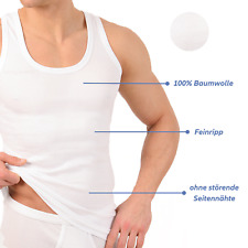 Herren Unterhemden Weiß 4-6-10 Pack Feinripp 100% Baumwolle Gr. M - 6XL  NEU