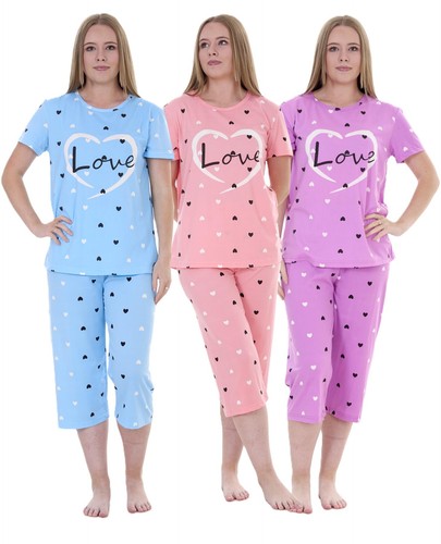 Damen pyjama set - damen-pyjama-set, herzmuster