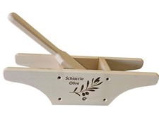 Handgefertigter Olivenbrecher Buche massiv, PERSONALISIERBAR mit Namen oder Widmung 