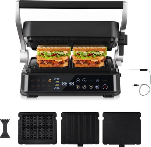 Amzchef kontaktgrill - kontaktgrill, xl