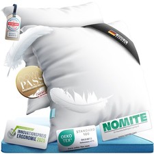 LEOSARA® Daunenkissen Kissen 80x80 cm, 3-Kammern, 90% Daune, 10% Federn