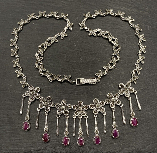 Kette rubin markasit - , &