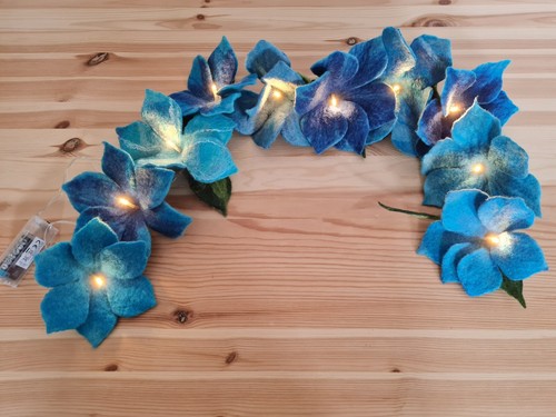 Led lichtergirlande blumen aus - led,