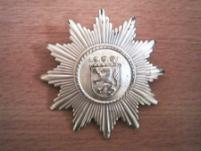 Polizei Stern Hessen Abzeichen Schirmmütze Tschako Mützenstern  Mütze 50er Jahre