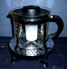 Bodum Chambord? Set: Teekanne 1 L + Stövchen /Rechaud + Teelicht-Glas-Napf