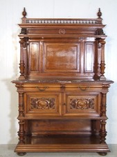 EF 1627 Antikee Gründerzeit Prunk Anrichte aus Frankreich Marmor 1890 Nussbaum