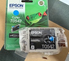 original Epson Tintenpatrone T0542 Cyan Frosch Stylus Foto Photo R800 R1800