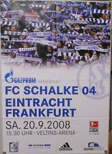Schalke vs. Eintracht Frankfurt Poster Plakat Spielankündigung 20.09.2008 FP37