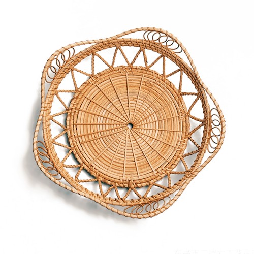6er set wanddeko rattan - set,